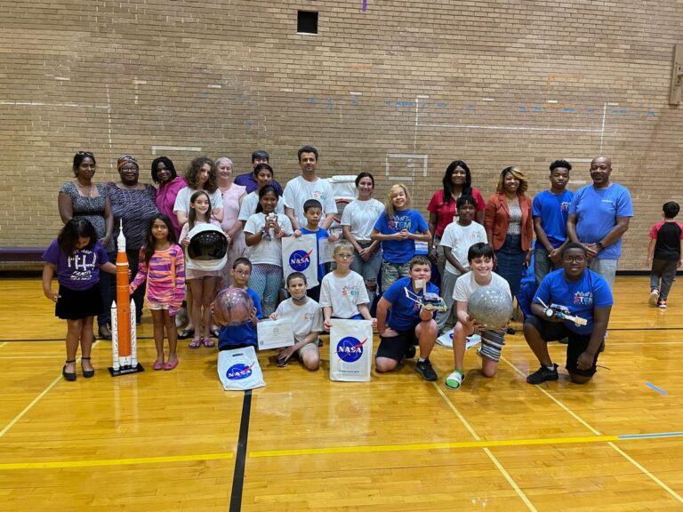 Exploring Space Science: Students, families and volunteers celebrate a NASA STEM Day.